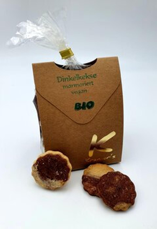 Produktfoto zu Bio Dinkelkekse marmoriert